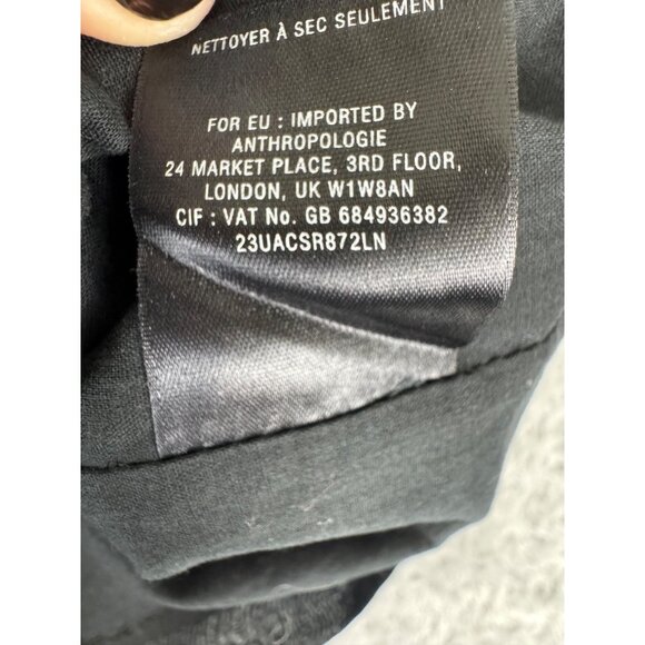 Asymmetrical Black Skirt With Eyelet Lace By Leifnotes Anthropologie Size 8 - Picture 11 of 15